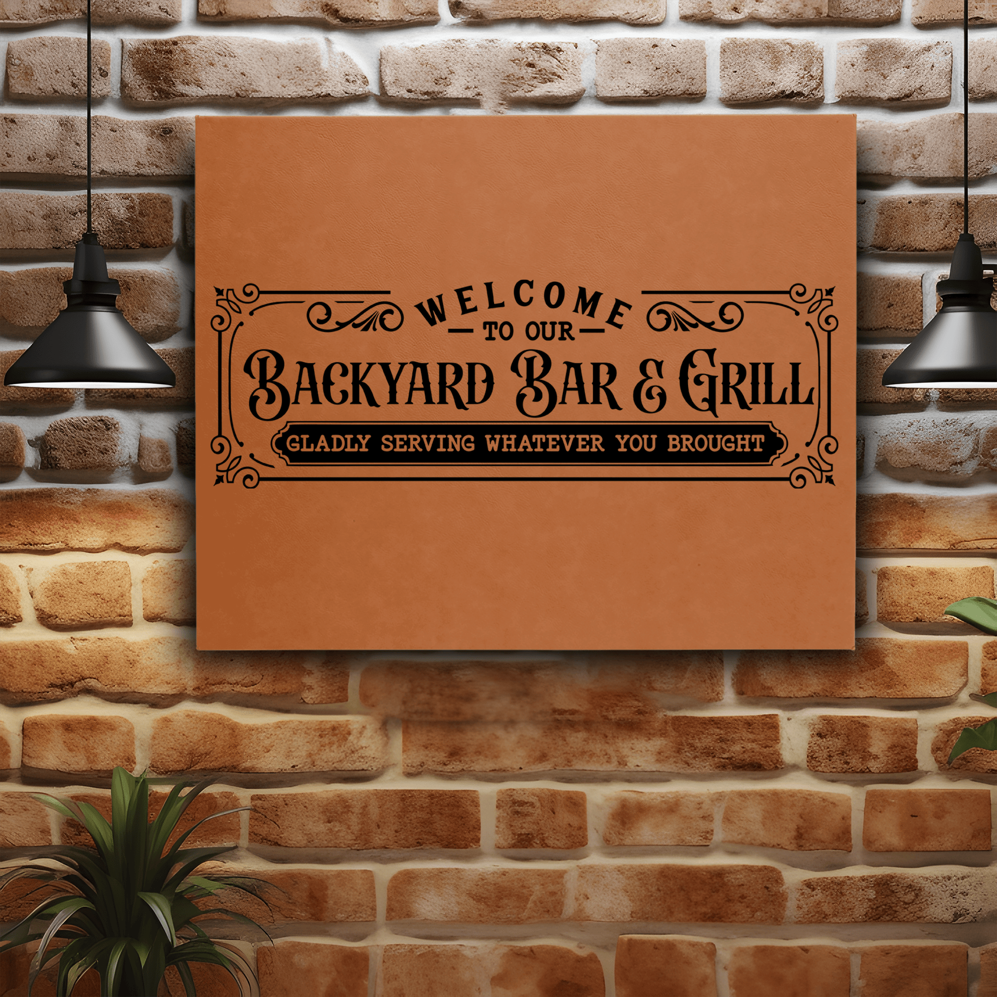 Rawhide Leather Wall Decor With Serving What You Brought Design