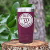 Maroon Birthday Tumbler With Seventy Aged To Perfection Design