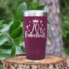 Maroon Birthday Tumbler With Seventy And Fabulous Design