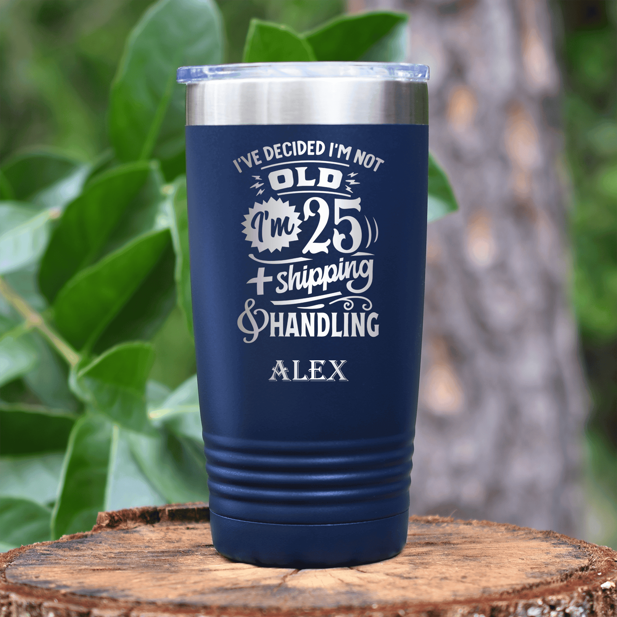 Navy Funny Old Man Tumbler With Shipping Plus Handling Design