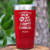 Red Funny Old Man Tumbler With Shipping Plus Handling Design