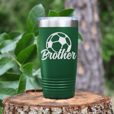 Green soccer tumbler Siblings Soccer Spirit