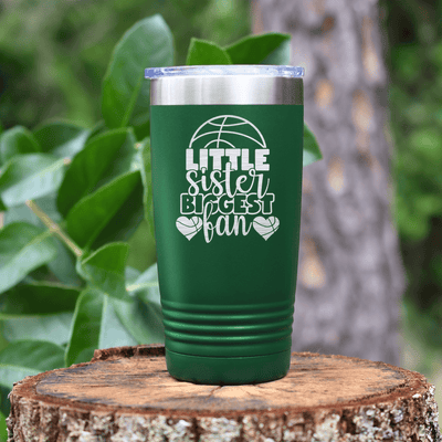 Green basketball tumbler Sisters Sideline Support