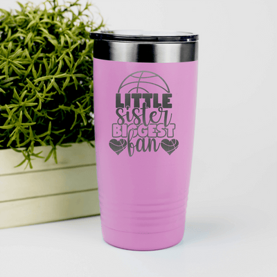 Pink basketball tumbler Sisters Sideline Support