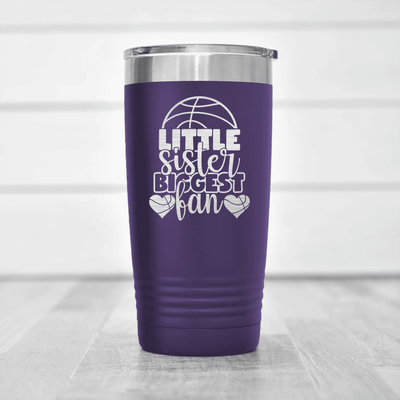 Purple basketball tumbler Sisters Sideline Support