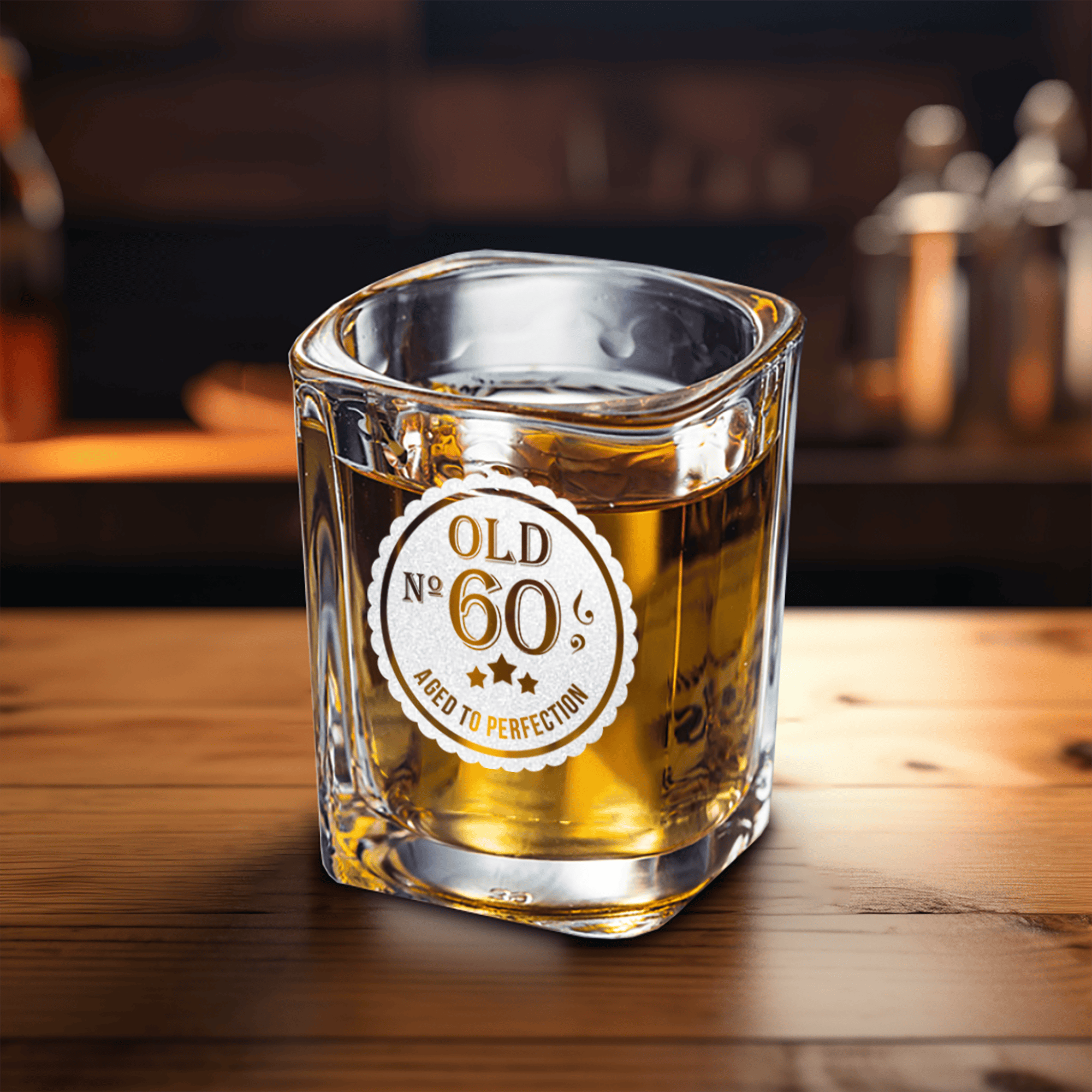 Sixty Aged To Perfection Square Shotglass