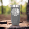 Grey Birthday Tumbler With Sixty Aged To Perfection Design