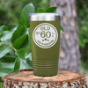 Military Green Birthday Tumbler With Sixty Aged To Perfection Design