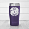 Purple Birthday Tumbler With Sixty Aged To Perfection Design