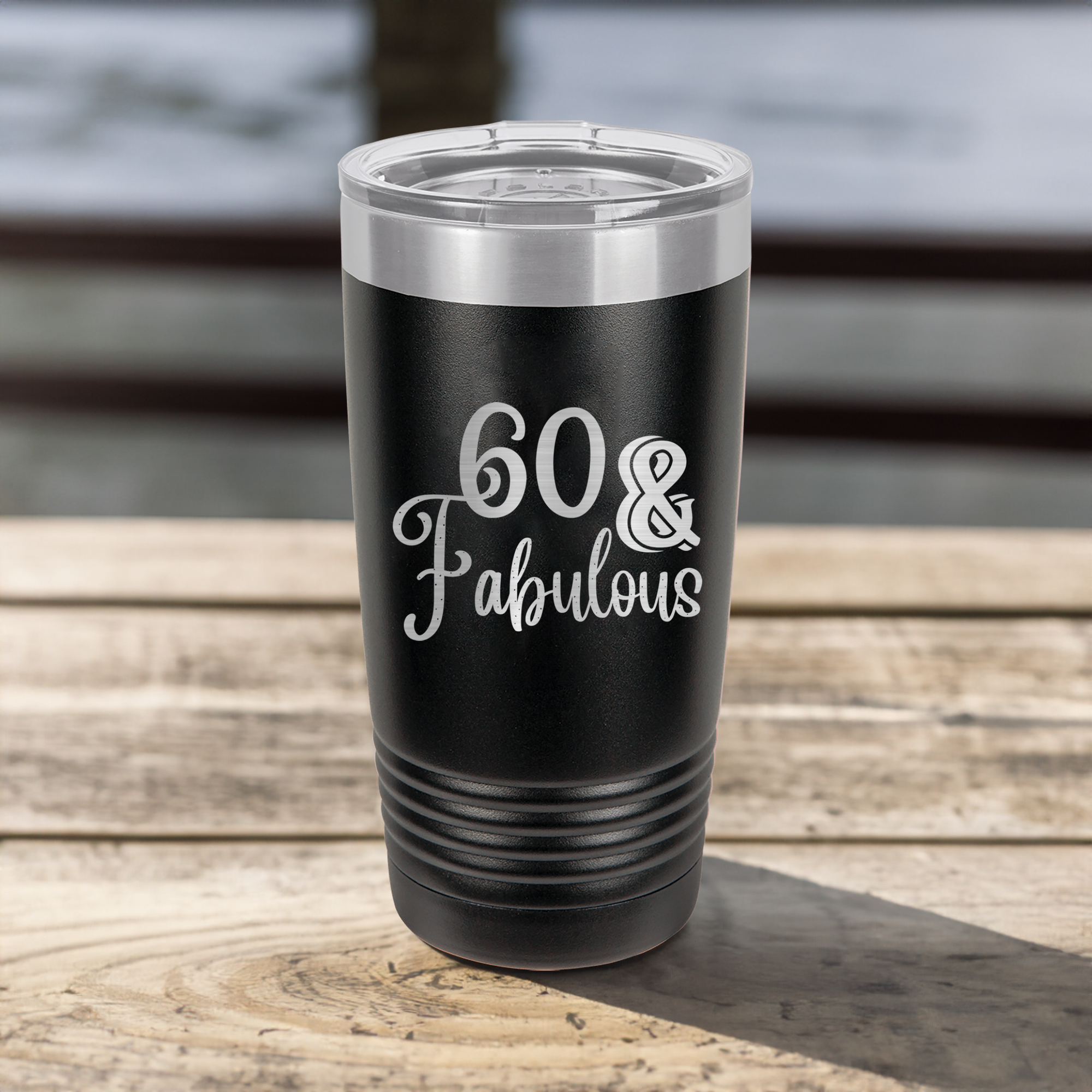 Funny Sixty And Fabullous Ringed Tumbler