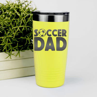 Yellow soccer tumbler Soccer Fatherhood