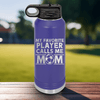 Purple Soccer Water Bottle With Soccer Stars Mom Design