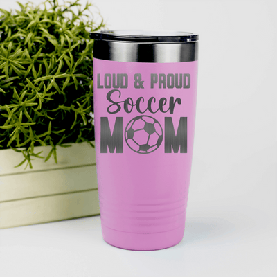 Pink soccer tumbler Soccers Fiercest Fan