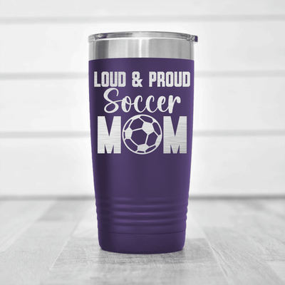 Purple soccer tumbler Soccers Fiercest Fan