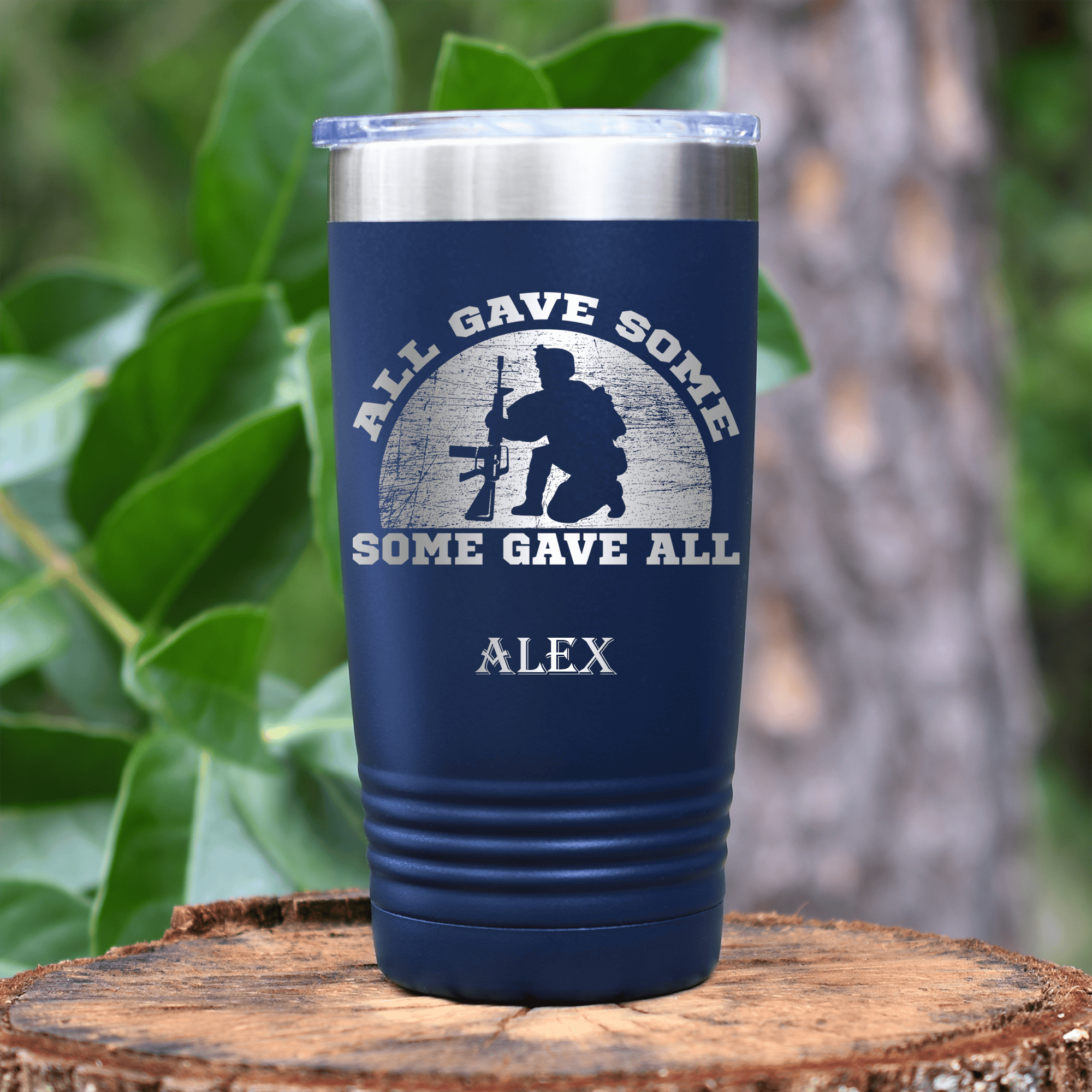 Navy Veteran Tumbler With Some Gave All Design