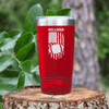 Red football tumbler Stars Stripes And Touchdowns