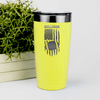 Yellow football tumbler Stars Stripes And Touchdowns