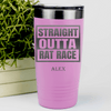 Pink Retirement Tumbler With Straight Outta Rat Race Design