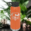 Orange Fathers Day Water Bottle With Super Dad Design