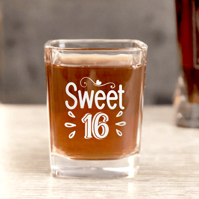 Sweet Sixteen Square Shotglass
