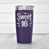 Purple Birthday Tumbler With Sweet Sixteen Design