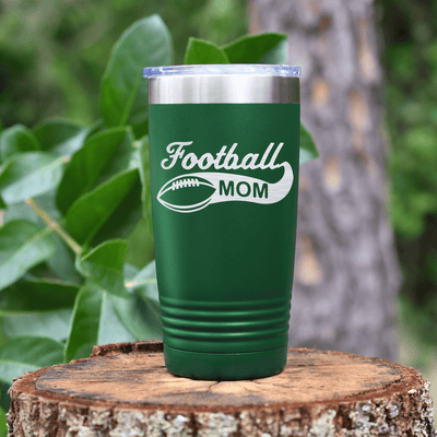 Green football tumbler Switching To Football Mom Mode