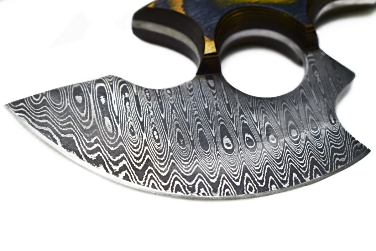 Unique Personalized Alaskan Ulu Knife Customized Damascus Knife Gifts for Men by Groovy Guy