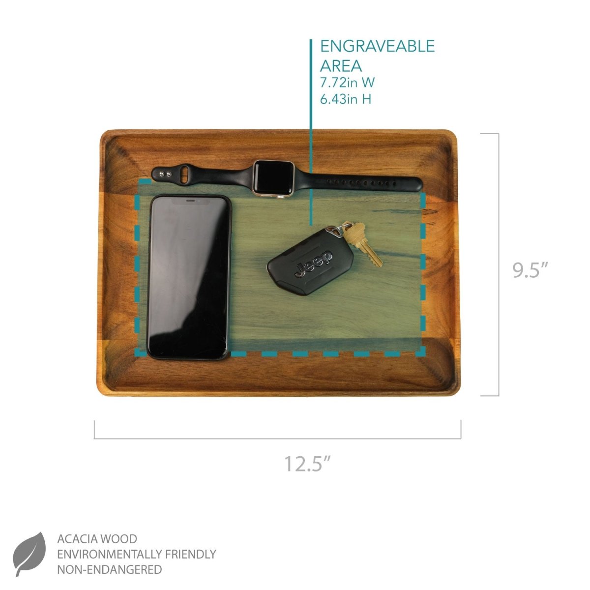 Unique Personalized Dad Est Catch All Tray - Design: DADEST Customized Dad Gifts for Men by Groovy Guy