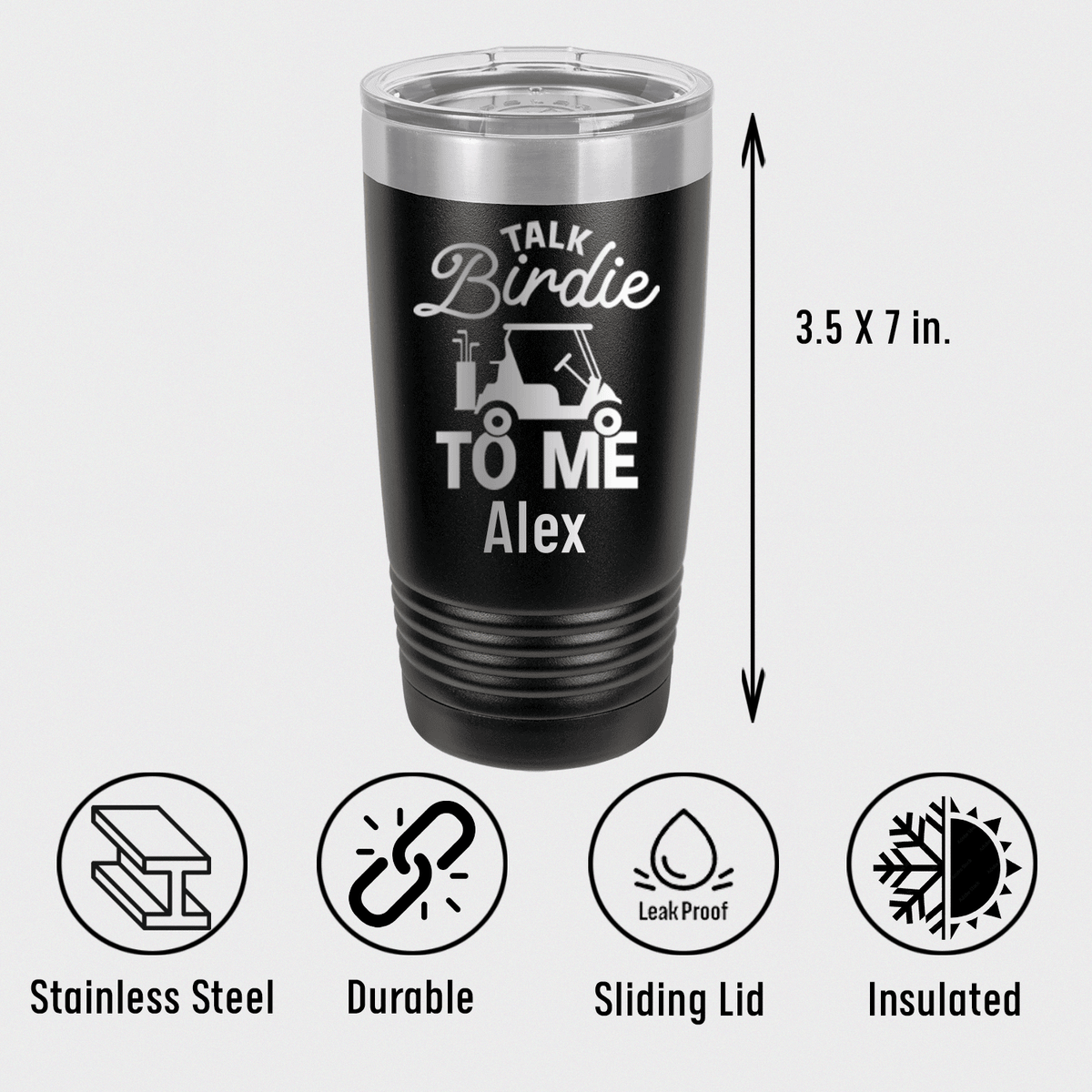 Unique Personalized Talk Birdie To Me Tumbler Customized Golf Tumblers Gifts for Men by Groovy Guy