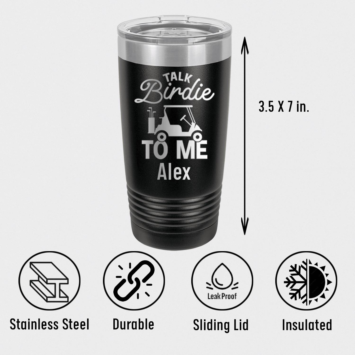Unique Personalized Talk Birdie To Me Tumbler Customized Golf Tumblers Gifts for Men by Groovy Guy