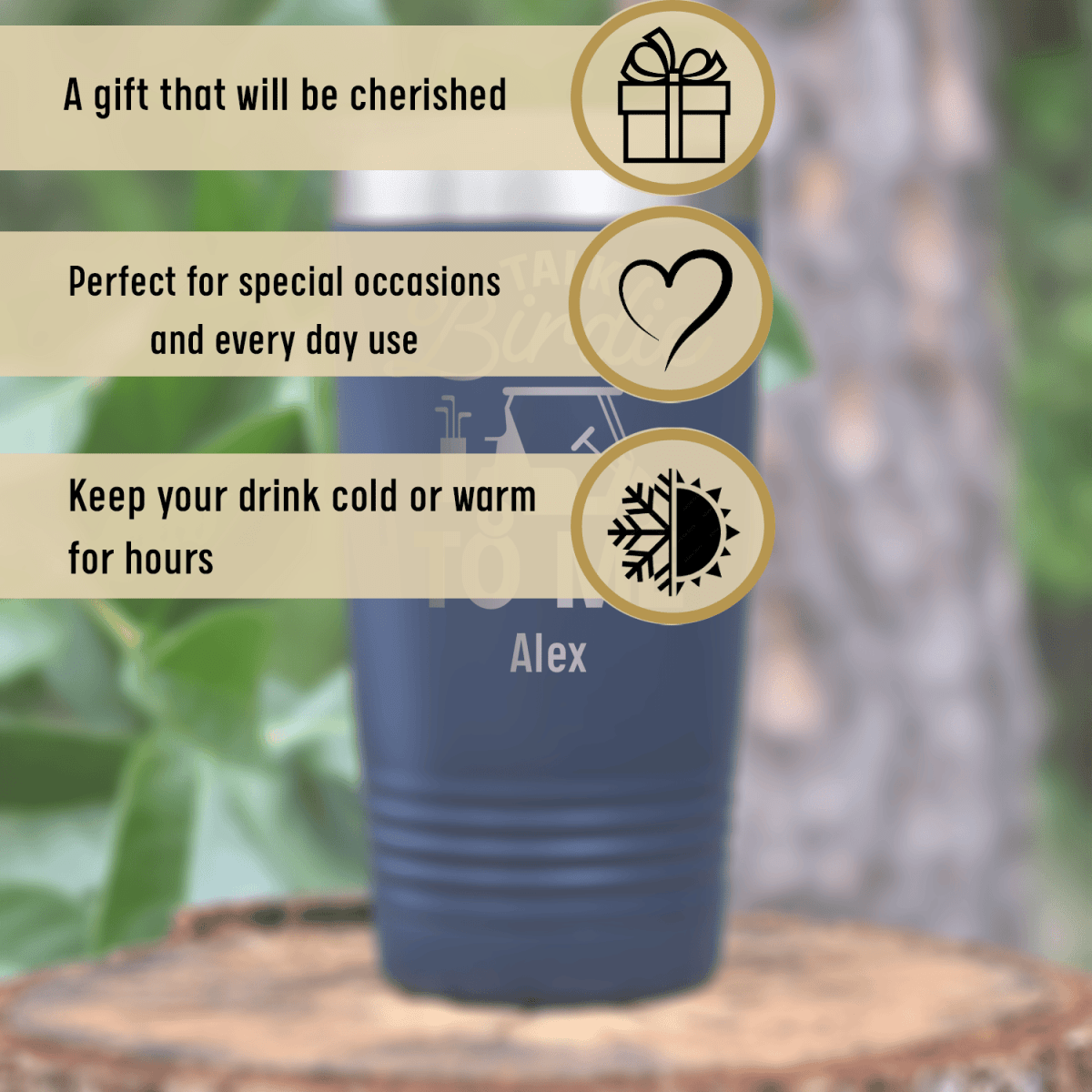 Unique Personalized Talk Birdie To Me Tumbler Customized Golf Tumblers Gifts for Men by Groovy Guy