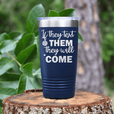 Navy pickelball tumbler Text Pickle