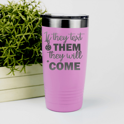 Pink pickelball tumbler Text Pickle