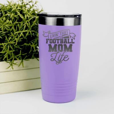 Light Purple football tumbler The Daily Grind Of A Football Mom