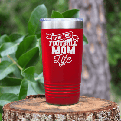 Red football tumbler The Daily Grind Of A Football Mom