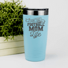 Teal football tumbler The Daily Grind Of A Football Mom