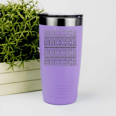 Light Purple soccer tumbler The Essence Of Soccer