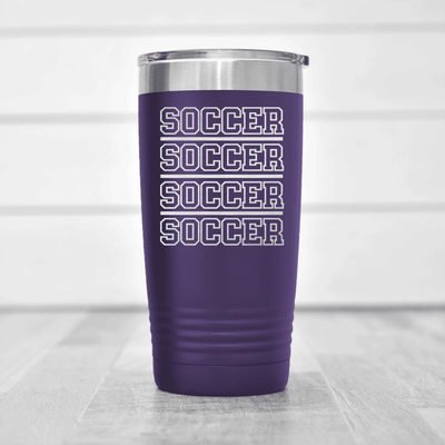 Purple soccer tumbler The Essence Of Soccer