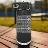 Black Soccer Water Bottle With The Essence Of Soccer Design