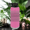 Pink Soccer Water Bottle With The Essence Of Soccer Design