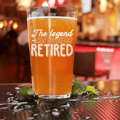 The Legend Has Retired Pint Glass