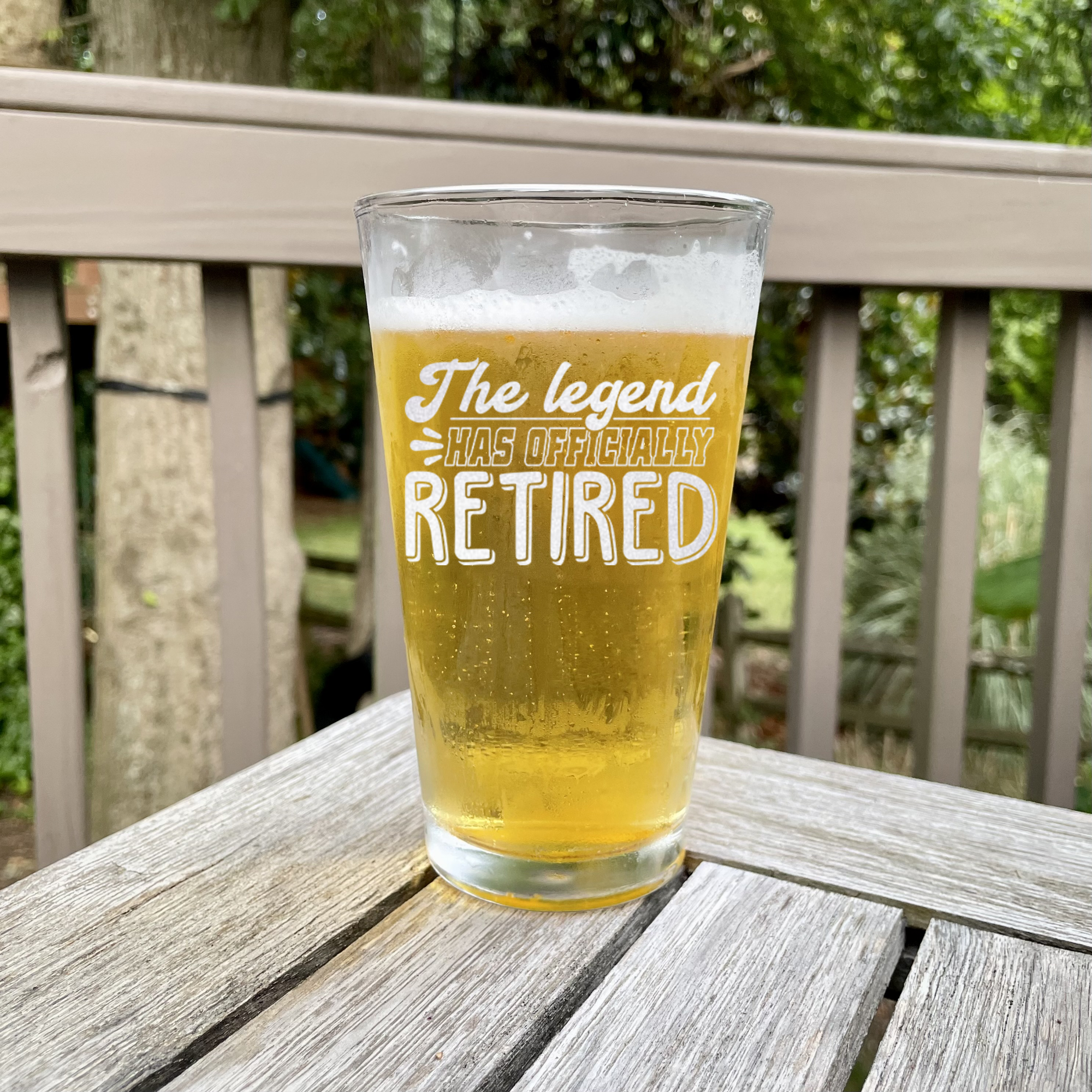 The Legend Has Retired Pint Glass