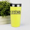 Yellow fathers day tumbler The Legendary Father