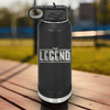 Black Fathers Day Water Bottle With The Legendary Father Design