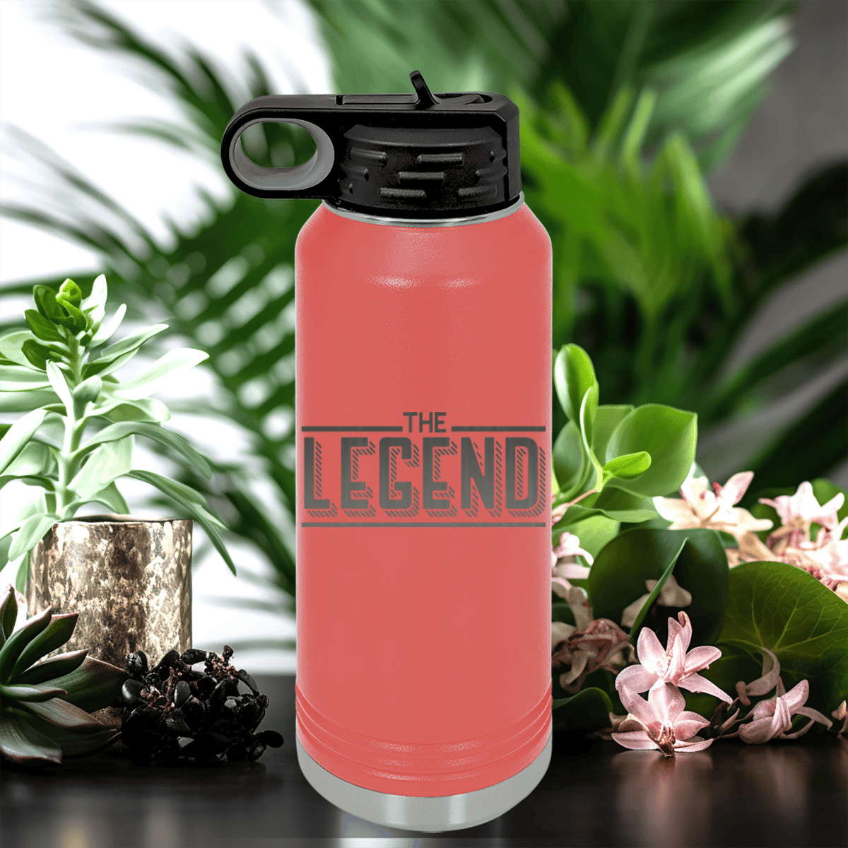 Salmon Fathers Day Water Bottle With The Legendary Father Design