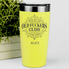 Yellow Funny Old Man Tumbler With The Ofc Club Design
