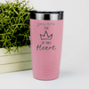 Salmon Valentines Day Tumbler With The Queen Of My Heart Design