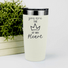 White Valentines Day Tumbler With The Queen Of My Heart Design