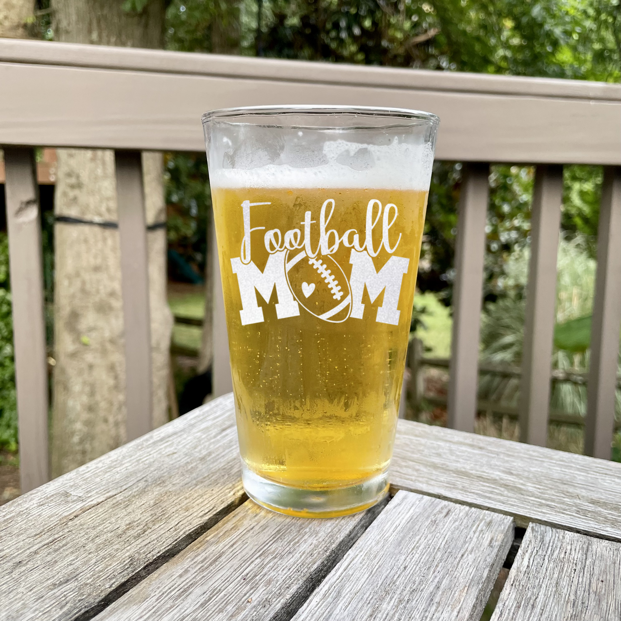 The Quintessential Of Football Mom Pint Glass