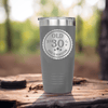 Grey Birthday Tumbler With Thirty Aged To Perfection Design